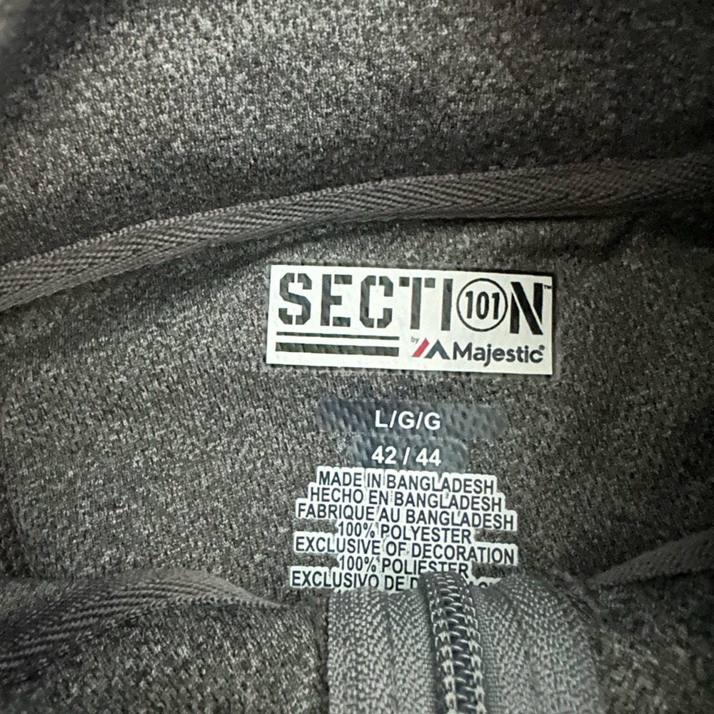 Section 101 OU 1/4 Zip Long‎ Sleeve Pullover Size L Gently Worn - Picture 4 of 4